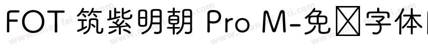 FOT 筑紫明朝 Pro M字体转换